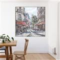 Picture of European Cafe Bar _GroupedProduct_Square_Canvas_Framed_