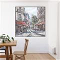 Picture of European Cafe Bar _GroupedProduct_Square_Canvas_Framed_