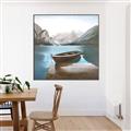 Picture of At the Dock  _GroupedProduct_Square_Canvas_Framed_