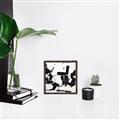 Picture of Black Abstract with Fine Line _GroupedProduct_Square_Canvas_Framed_