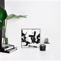 Picture of Black Abstract with Fine Line _GroupedProduct_Square_Canvas_Framed_