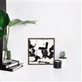 Picture of Black Abstract with Fine Line _GroupedProduct_Square_Canvas_Framed_