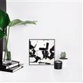 Picture of Black Abstract with Fine Line _GroupedProduct_Square_Canvas_Framed_