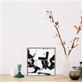 Picture of Black Abstract with Fine Line _GroupedProduct_Square_Canvas_Framed_