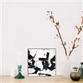 Picture of Black Abstract with Fine Line _GroupedProduct_Square_Canvas_Framed_