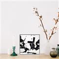 Picture of Black Abstract with Fine Line _GroupedProduct_Square_Canvas_Framed_