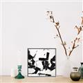 Picture of Black Abstract with Fine Line _GroupedProduct_Square_Canvas_Framed_