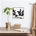 Picture of Black Abstract with Fine Line _GroupedProduct_Square_Canvas_Framed_