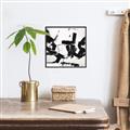 Picture of Black Abstract with Fine Line _GroupedProduct_Square_Canvas_Framed_