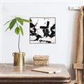 Picture of Black Abstract with Fine Line _GroupedProduct_Square_Canvas_Framed_
