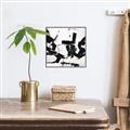 Picture of Black Abstract with Fine Line _GroupedProduct_Square_Canvas_Framed_