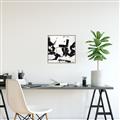 Picture of Black Abstract with Fine Line _GroupedProduct_Square_Canvas_Framed_