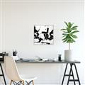 Picture of Black Abstract with Fine Line _GroupedProduct_Square_Canvas_Framed_