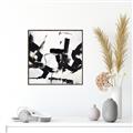 Picture of Black Abstract with Fine Line _GroupedProduct_Square_Canvas_Framed_