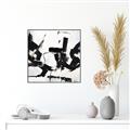 Picture of Black Abstract with Fine Line _GroupedProduct_Square_Canvas_Framed_
