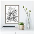 Picture of Sketched Flower I _GroupedProduct_Rectangle_Portrait_Canvas_Framed_