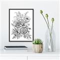 Picture of Sketched Flower I _GroupedProduct_Rectangle_Portrait_Canvas_Framed_