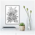 Picture of Sketched Flower I _GroupedProduct_Rectangle_Portrait_Canvas_Framed_