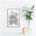 Picture of Sketched Flower I _GroupedProduct_Rectangle_Portrait_Canvas_Framed_