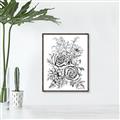 Picture of Sketched Flower I _GroupedProduct_Rectangle_Portrait_Canvas_Framed_