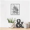 Picture of Sketched Flower II  _GroupedProduct_Rectangle_Portrait_Canvas_Framed_