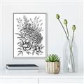 Picture of Sketched Flower II  _GroupedProduct_Rectangle_Portrait_Canvas_Framed_