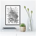 Picture of Sketched Flower II  _GroupedProduct_Rectangle_Portrait_Canvas_Framed_