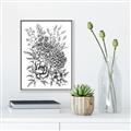 Picture of Sketched Flower II  _GroupedProduct_Rectangle_Portrait_Canvas_Framed_