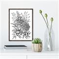 Picture of Sketched Flower II  _GroupedProduct_Rectangle_Portrait_Canvas_Framed_