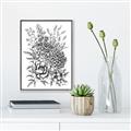 Picture of Sketched Flower II  _GroupedProduct_Rectangle_Portrait_Canvas_Framed_