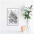 Picture of Sketched Flower II  _GroupedProduct_Rectangle_Portrait_Canvas_Framed_