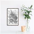 Picture of Sketched Flower II  _GroupedProduct_Rectangle_Portrait_Canvas_Framed_