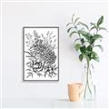 Picture of Sketched Flower II  _GroupedProduct_Rectangle_Portrait_Canvas_Framed_
