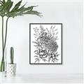 Picture of Sketched Flower II  _GroupedProduct_Rectangle_Portrait_Canvas_Framed_