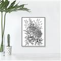 Picture of Sketched Flower II  _GroupedProduct_Rectangle_Portrait_Canvas_Framed_