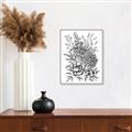 Picture of Sketched Flower II  _GroupedProduct_Rectangle_Portrait_Canvas_Framed_