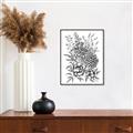 Picture of Sketched Flower II  _GroupedProduct_Rectangle_Portrait_Canvas_Framed_