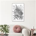 Picture of Sketched Flower II  _GroupedProduct_Rectangle_Portrait_Canvas_Framed_