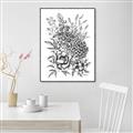 Picture of Sketched Flower II  _GroupedProduct_Rectangle_Portrait_Canvas_Framed_