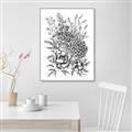 Picture of Sketched Flower II  _GroupedProduct_Rectangle_Portrait_Canvas_Framed_