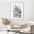 Picture of Sketched Flower II  _GroupedProduct_Rectangle_Portrait_Canvas_Framed_