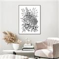 Picture of Sketched Flower II  _GroupedProduct_Rectangle_Portrait_Canvas_Framed_