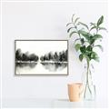 Picture of Misty Forest Black  _GroupedProduct_Rectangle_Landscape_Canvas_Framed_