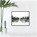 Picture of Misty Forest Black  _GroupedProduct_Rectangle_Landscape_Canvas_Framed_