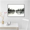 Picture of Misty Forest Black  _GroupedProduct_Rectangle_Landscape_Canvas_Framed_