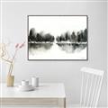 Picture of Misty Forest Black  _GroupedProduct_Rectangle_Landscape_Canvas_Framed_