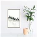 Picture of Misty Forest Trees _GroupedProduct_Rectangle_Portrait_Canvas_Framed_