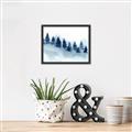 Picture of Misty Forest Blue Trees _GroupedProduct_Rectangle_Landscape_Canvas_Framed_