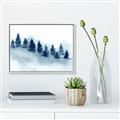 Picture of Misty Forest Blue Trees _GroupedProduct_Rectangle_Landscape_Canvas_Framed_