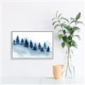 Picture of Misty Forest Blue Trees _GroupedProduct_Rectangle_Landscape_Canvas_Framed_